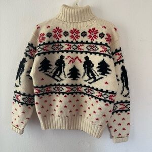 Ralph Lauren vintage 90s Graphic Ski fair isle Sweater , 100% wool